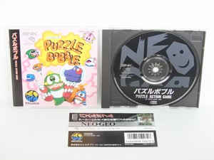 Neo-Geo-CD-PUZZLE-BOBBLE-with-SPINE-CARD-Import-Japan-Game-nc