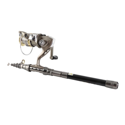 Telescopic Fishing Rod Pole Full Kit Combo Set Spinning Reel Baits Hooks Travel - Picture 6 of 11