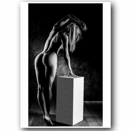 Sexy Niña Desnuda Ass Bum Pose Póster Estampado Arte Erótico Desnuda Dama Mujer Pierna Boudoir - Imagen 2 de 2