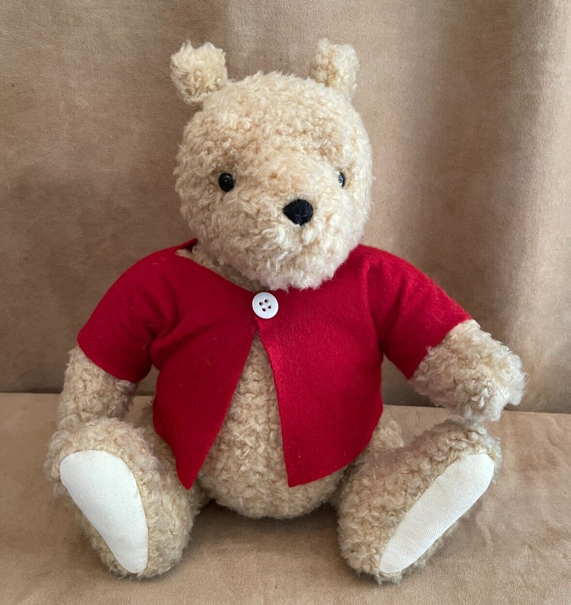 Gund Classic Winnie the Pooh Plush stuffed animal Red Jacket