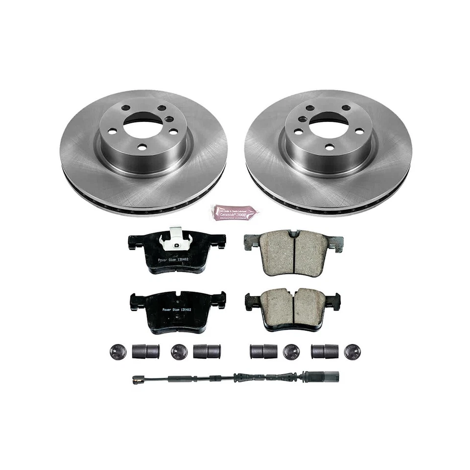 KOE6038 Powerstop Juego de 2 Ruedas Disco de Freno y Kits de Pastillas Delanteras para BMW X4 X3 11-17 Foto 4 de 4