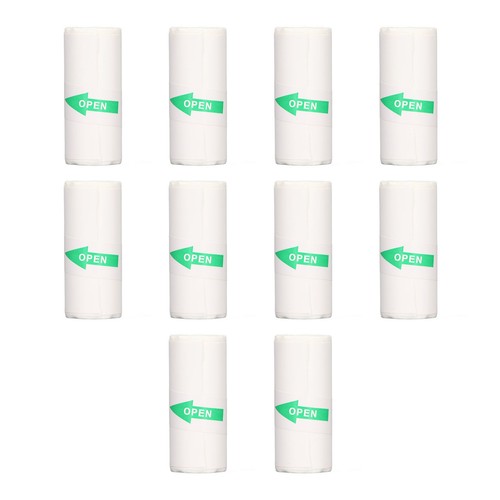 10Pcs Adhesive Thermal Paper Roll Self Adhesive Thermal Label Stickers Mini - Picture 9 of 12