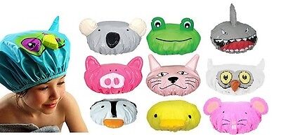 Annabel Trends Animal Shower Caps Kids Bath Hair Cover Waterproof
