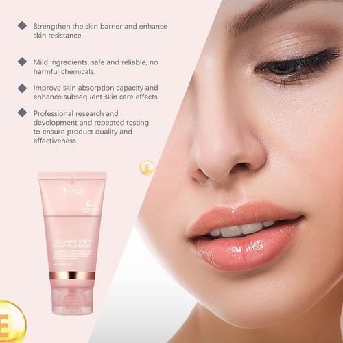 Collagen Wrapping Mask 75ml Renewal Night Care Mask Cream Anti wrinkles 2024 - Foto 12 di 12