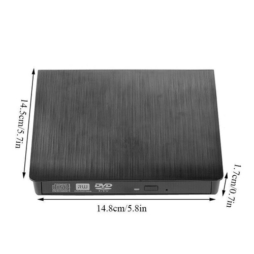 Slim External CD DVD Drive USB 3.0 Disc Player Burner Writer For Laptop PC Mac - Picture 6 of 11