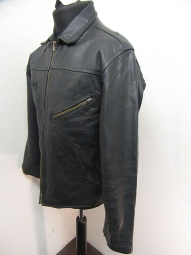 VINTAGE LEVI LEATHER HIGHWAYMAN MOTORCYCLE JACKET SIZE M - Picture 6 of 18