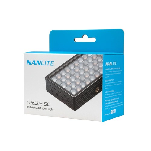 Nanlite LitoLite 5C RGB 2700-7500K Portable Mini LED Video Light Type-C Charging - Picture 8 of 12