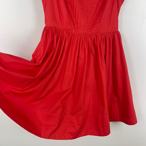Anthropologie Moulinette Soeurs Kleid Damen 8 rote Spitze Rücken Flare bunt - Bild 4 von 19