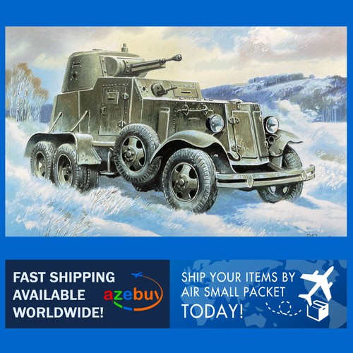 BA-9 Soviet Armored Car USSR WW2 1936 Year 1/72 Scale Plastic Model Kit UM 365