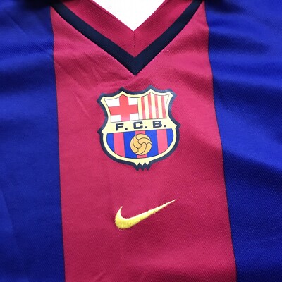 Nike Barcelona 2001/2002 Soccer Jersey Away Football Shirt