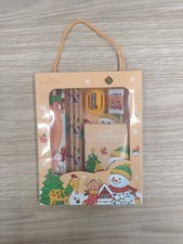 SET KIT REGALO NATALE (MATITA-GOMMA-TEMPERAMATITA-RIGHELLO-BLOCCO NOTES)