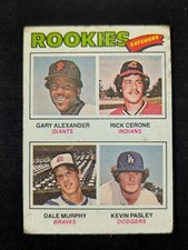 1977 Topps - Rookie Catchers #476 Dale Murphy, Rick Cerone, Gary Alexander (RC)