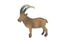 Alpine Ibex Mountain Goat Toy, Realistic Hand Painted Rubber 3.5" CH856 BB198