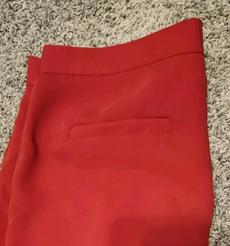 Vestido Miss Blumarine Niñas Brillo Parte Inferior Fluido Pantalones Talla 12 Rojo Foto 4 de 4