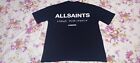 ALL SAINTS T SHIRT UNDERGROUND SS CREW TEE TOP OVERSIZED FIT SIZE XXL BLACK NEW