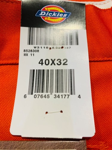 Vintage Y2K Dickies Double Knee Cell Phone Work Pant Orange 85283 NWT Size 32-48 - Picture 19 of 25
