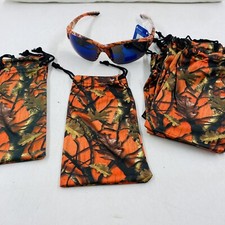 30 Camo Micro Fiber Sunglasses Carrying Pouch New Eyeglass Cleaning Cloth Orange