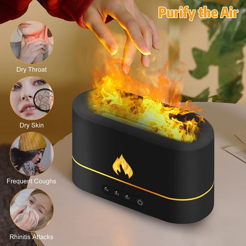 250ml 3D Flame Mist Home Decor USB Air Humidifier Essential Oil Aroma Diffuser - Picture 13 of 21