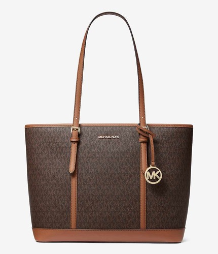 Authentic New Michael Kors Jet Set Travel LARGE Logo Tote Shoulder Bag Purse - Picture 1 of 3