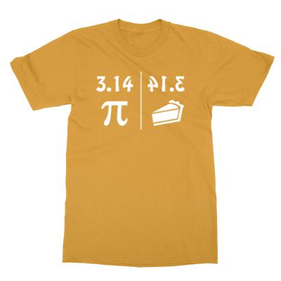 Pi Day Funny Reflection 3.14 Pi Number Pie Math Lover Unisex T-Shirt