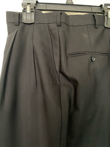 NWOT Macy's Vintage Men's Wool Suit set Italy Black 3 button Large - Picture 10 of 14