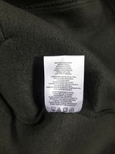 Big Chill Olive Leopard Sherpa-Lined Hood Fleece Anorak Women's Size Small - Picture 12 of 12