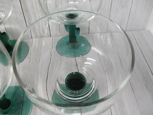 Set Of Four Margarita Glasses Cactus Stem Saguaro Sahuaro Cup Vtg Green - Picture 5 of 12