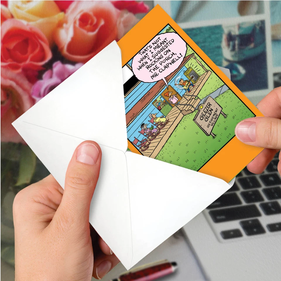 1 Divertida Tarjeta de Papel de Jubilación con Sobre - Compañero de Trabajo, Buena Suerte Geezer Glen Foto 4 de 4