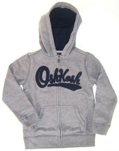 OshKosh B'Gosh Boys Heritage Logo Full Zip Hooded Sweatshirt NWT 4/5 6 7 10/12 - Picture 2 of 6