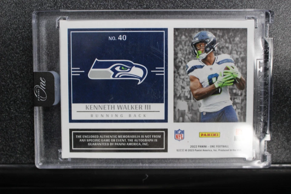 2022 Panini One Rookie Patch Auto RPA Kenneth Walker III /25 - Image 2 of 2