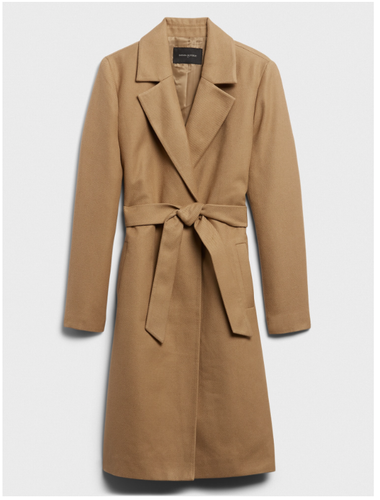 New Banana Republic Soft Twill Trench Coat Women Xl Camel Color Long Belted 160 New Banana Republic Soft Twill Trench, Camel Color Trench Coat Womens
