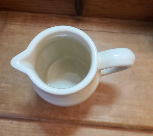 Roseville Ohio Friendship Pottery Pitcher Blue Stripes 4" Tall - Picture 5 of 6