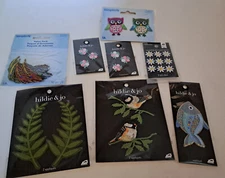 Hildie & Joy Bird, Owl, Flower, Feather, Fish patches lot of 8 New patches