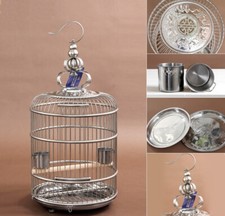 Oriental Style Bird Cage Dometop Medium Size 36 cm Diametre Stainless Steel New