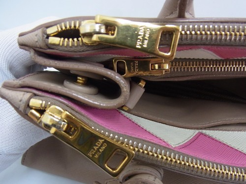 Auth GR79 PRADA Saffiano Esplanade Tote Bag with Strap 2way Bag from Japan - Picture 12 of 24
