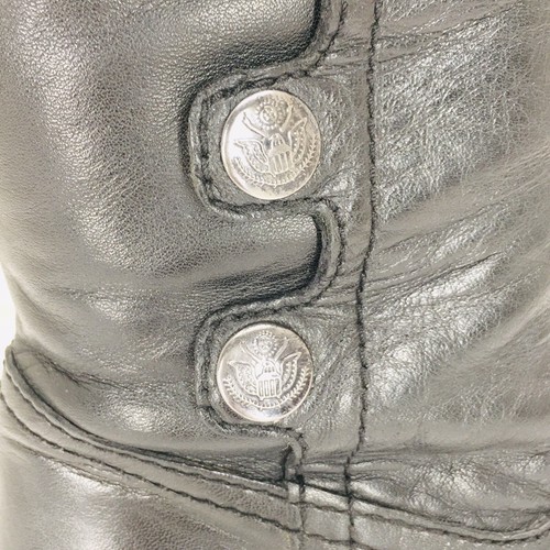 Sam Edelman PIERCE Over-The-Knee Boot Women's 7 M Black Leather Military Buttons - Picture 15 of 17