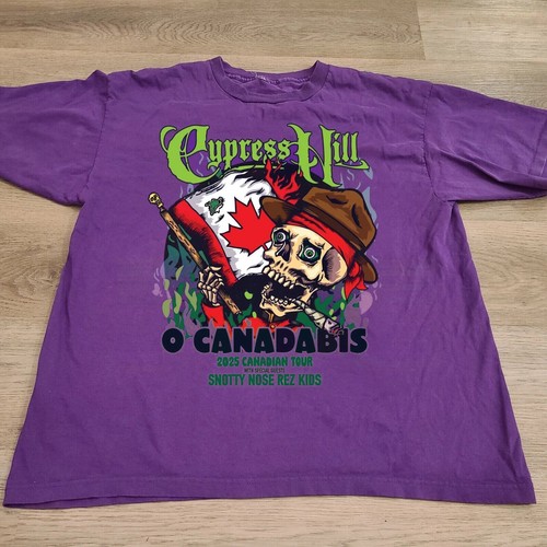 Hot Hot Cypress Hill O Canadabis 2025 Canadian Tour Purple Shirt Unisex - Photo 1 sur 3