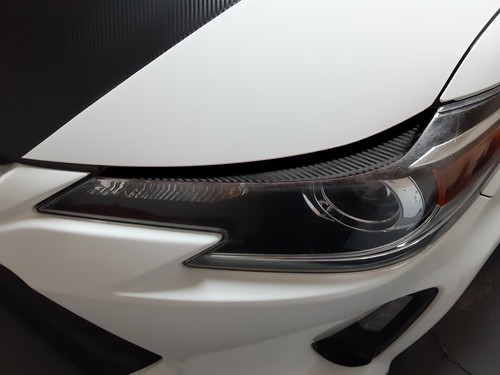 2014-16 Scion tC Pre-Cut Headlight & Taillight Eyelid Carbon Fiber Vinyl Wrap - Picture 4 of 13