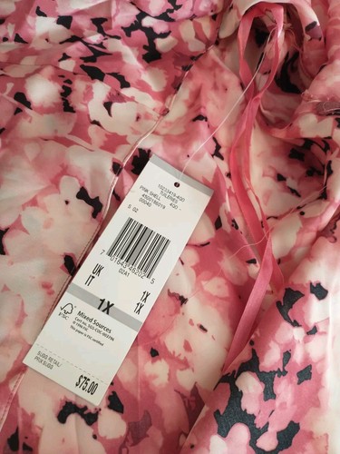 Neu mit Etikett Anne Klein ärmelloses Schaufelausschnitt rosa Schale leichtes Oberteil Gr. 1X - Bild 7 von 7