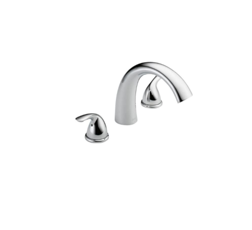 Delta T2705 -CHROME- Classic Deck Mounted Roman Tub Filler Trim