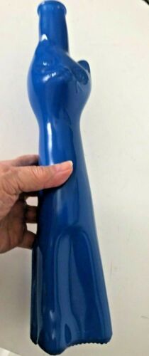 Blue HAPPY CAT Wine BOTTLE Tall DECANTER Rheinhessen Riesling GERMANY Vase
