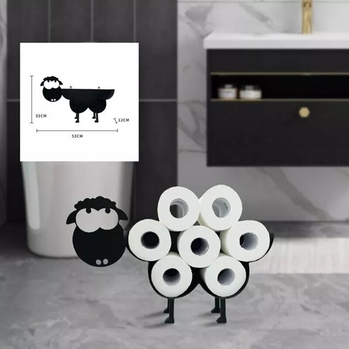 Paper Roll Holder Cute Animal Shape WC Bathroom Free Standing Toilet Papers Rack - Picture 139 of 180