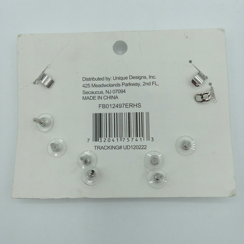 Ear Cuffs & Ohrringe Set Ear Cuff Baumeln Ohrstecker Strass silberfarben NEU - Bild 9 von 13