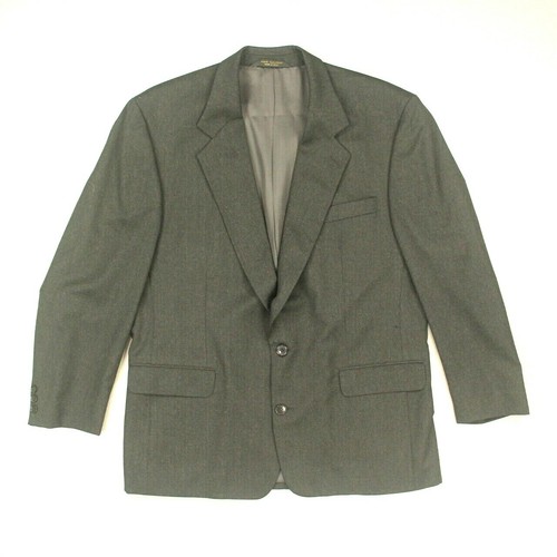 DONNA KARAN COUTURE MEN JACKET BLAZER SPORT COAT BLACK 100% WOOL VTG MADE USA