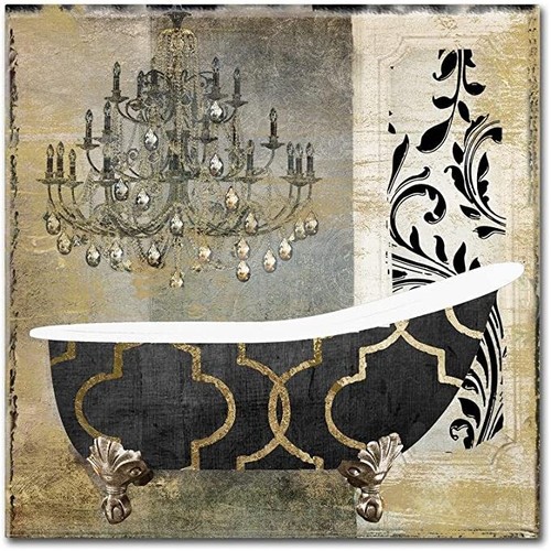Paris Bath II by Color Bakery, 14×14-Inch Canvas Wall Art - Picture 4 of 4