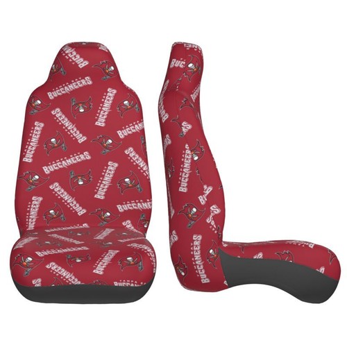 2pcs Tampa Bay Buccaneers Elastic Car Seat Covers Front Rear Printed Seat Cover - Picture 5 of 9
