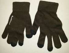 womens HONYAR brown black TEXTING GLOVES gripper bottoms STRETCH one size fits