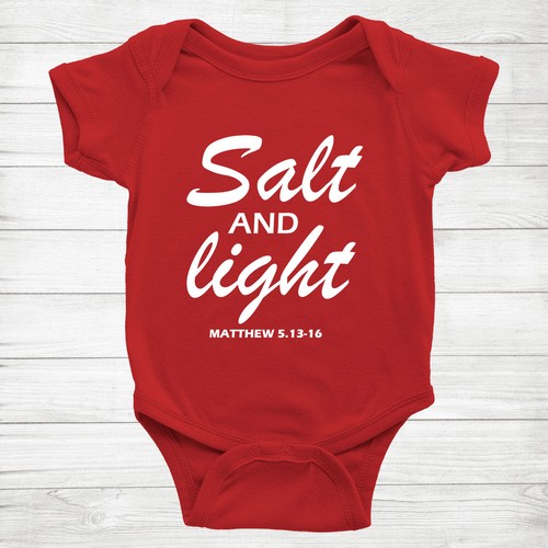Salt and Light Bodysuit Baby Clothes gift Faith Over Fear Religious Christian - Picture 3 of 15