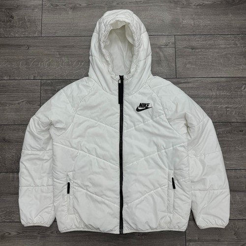 Weiße Nike Tech Puffer Jacke Medium