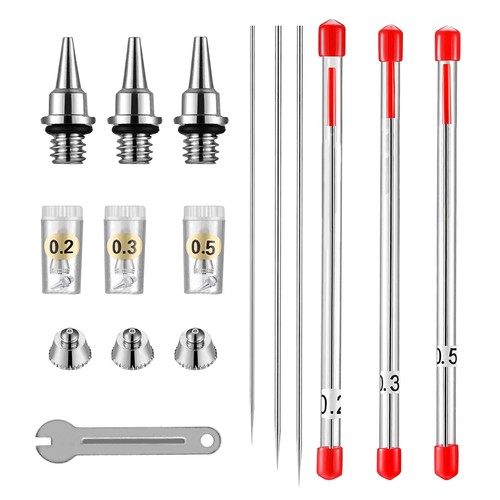 0.2/0.3/0.5mm Airbrush Nozzle Needle Set for Spray Gun Replacement Accessories
